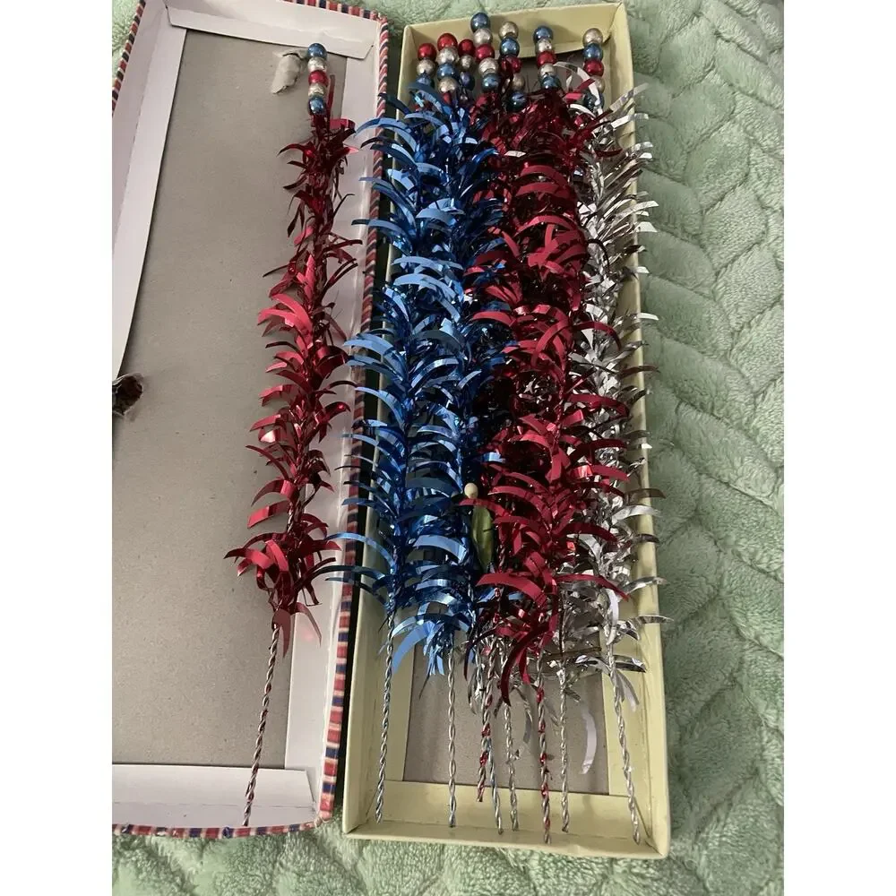 Bethany Lowe Designs Patriotic Tinsel Sparklers LG6709 Uncle Sam Box Set